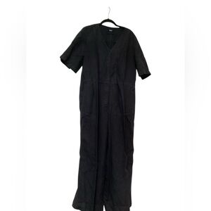 Cotton Linen V-Neck Jumpsuit